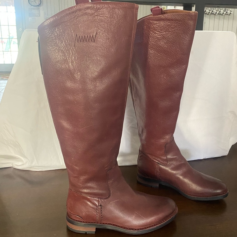 Franco Sarto Women's Meyer Tall Bordeaux Riding Boots Sz 5.5M